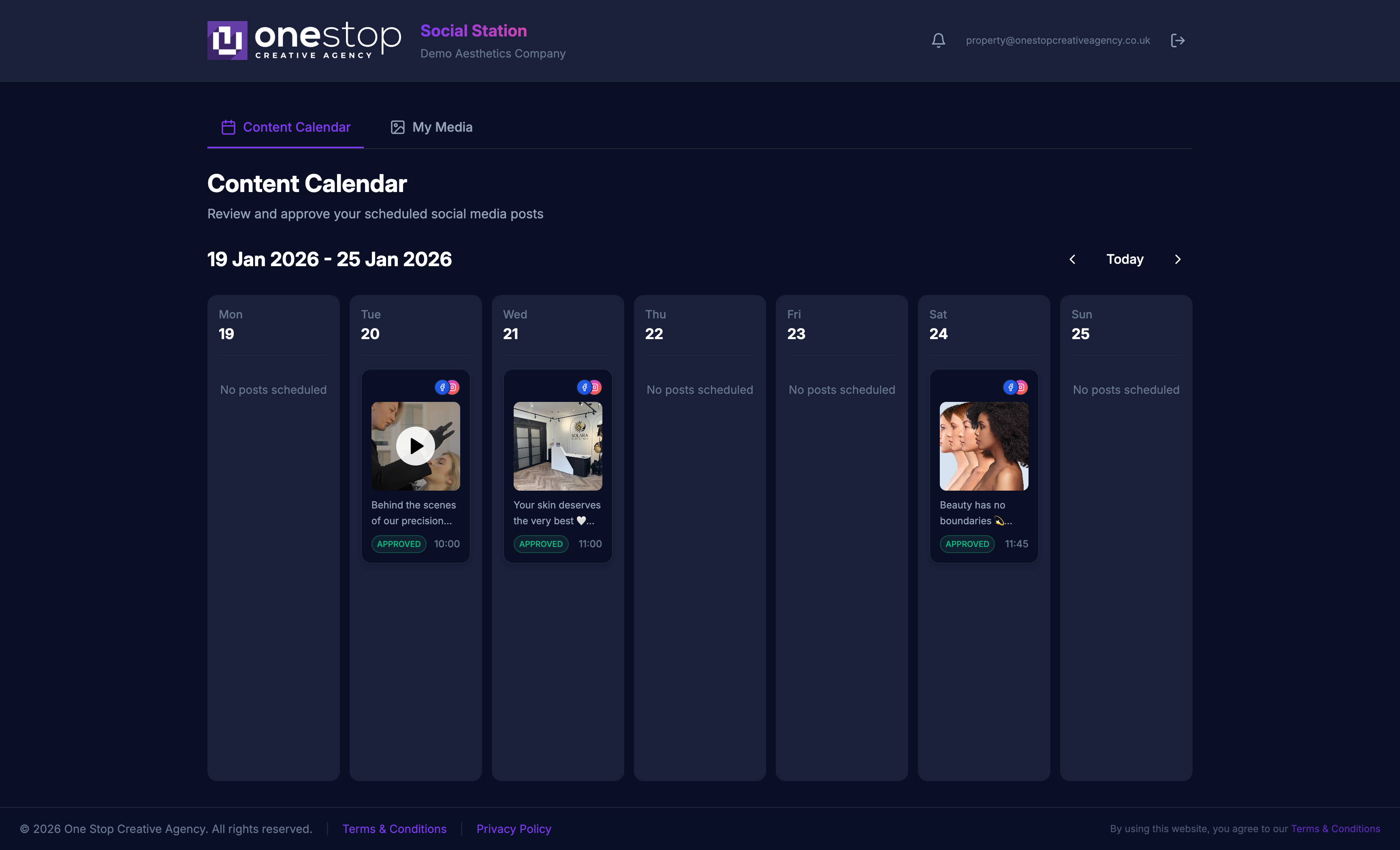 Social Station content calendar platform